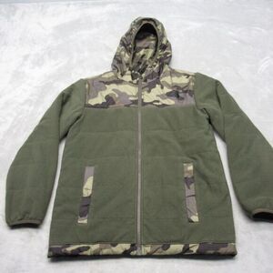 The North Face Jacket Boys Medium Green‎ Camouflage Reversible True Or False